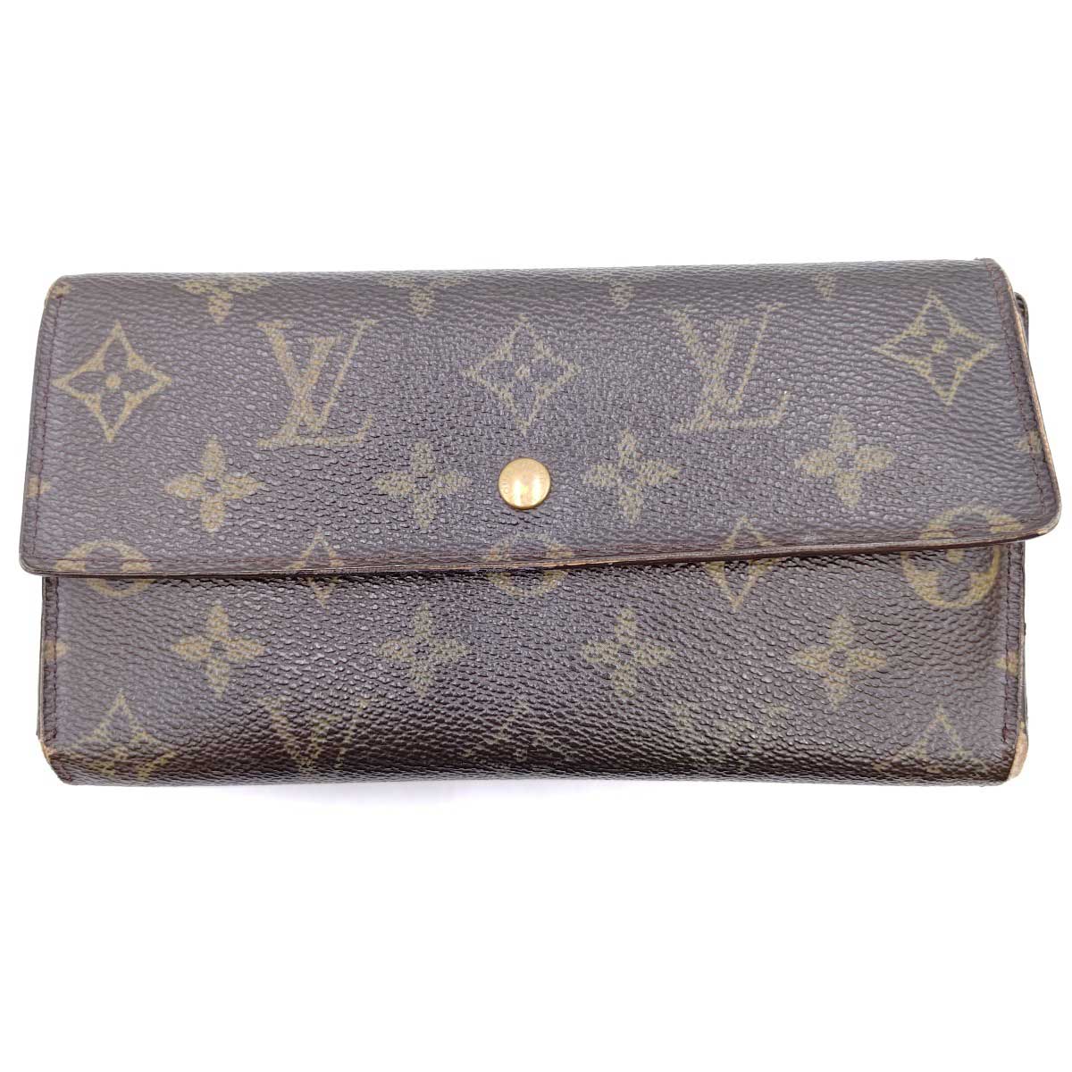 【中古】ルイ・ヴィトン ポルトトレゾール インターナショナル モノグラム 三つ折り 長財布 M61215 レディース Louis Vuitton