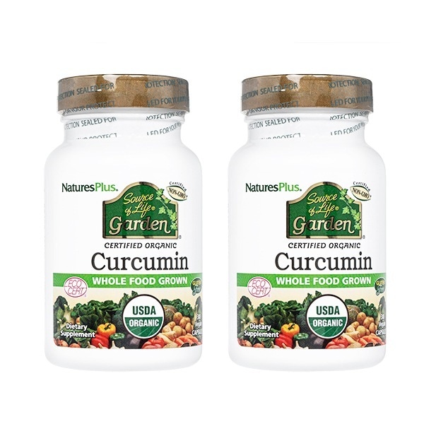 クルクミン 30錠 2本 NaturesPlus Curcumin オーガニック認証 クルクミノイド 95%含有 海外発送 日時指定不可 国際郵便発送