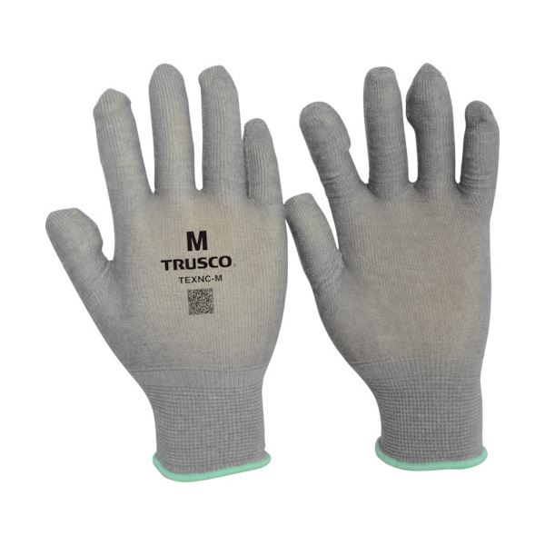 （まとめ） TRUSCO発熱インナー手袋 Mサイズ グレー TEXNC-M 1双 [x5セット]