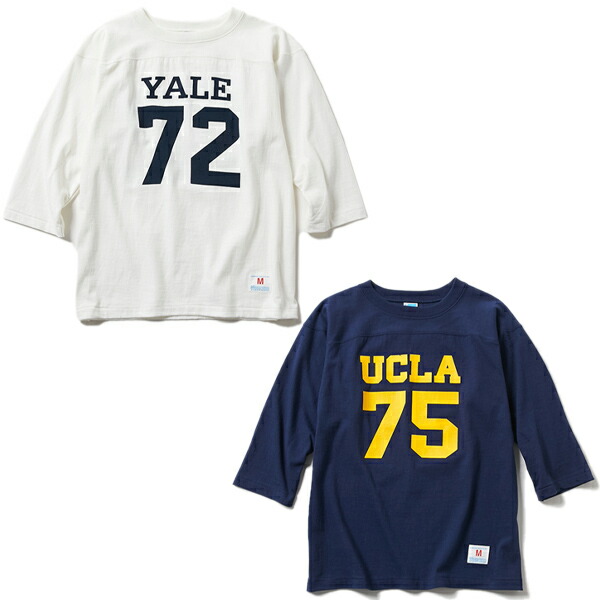 トゥルートゥーアーカイブス 3/4スリーブフットボール Tシャツ c3-r413