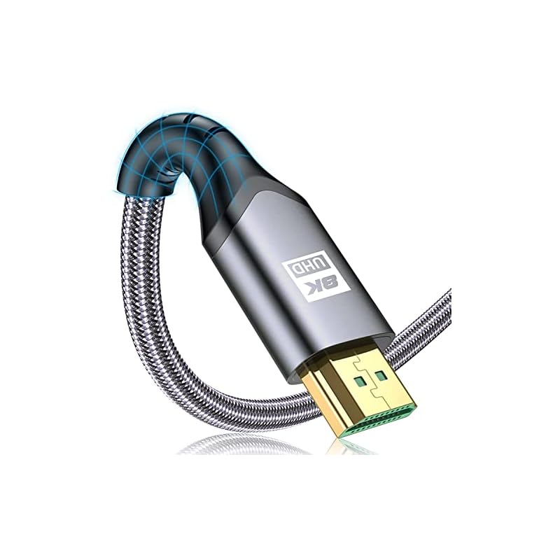8K HDMI ケーブル 5m【PS5 PS4対応】HDMI 2.1規格 ハイスピード 48Gbps 8K@60Hz 4K@120Hz/144Hz 7680x4320p 超高速 UHD HDR HDC
