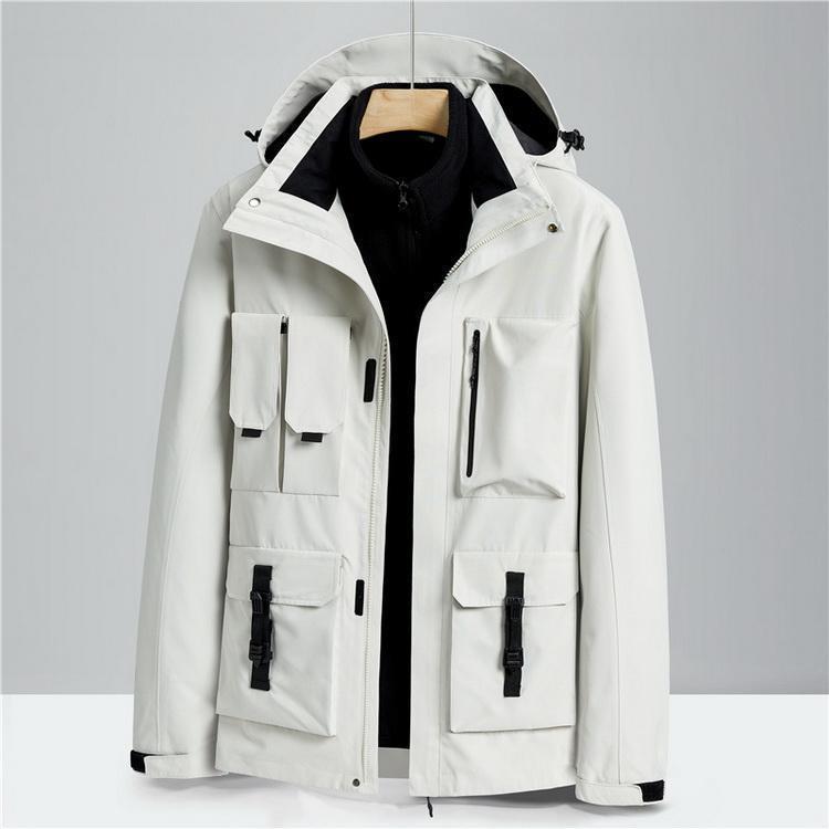 マウンテンパーカー+フリースジャケット メンズ レディース アウトドアウェア 防寒 防風 ジャケット