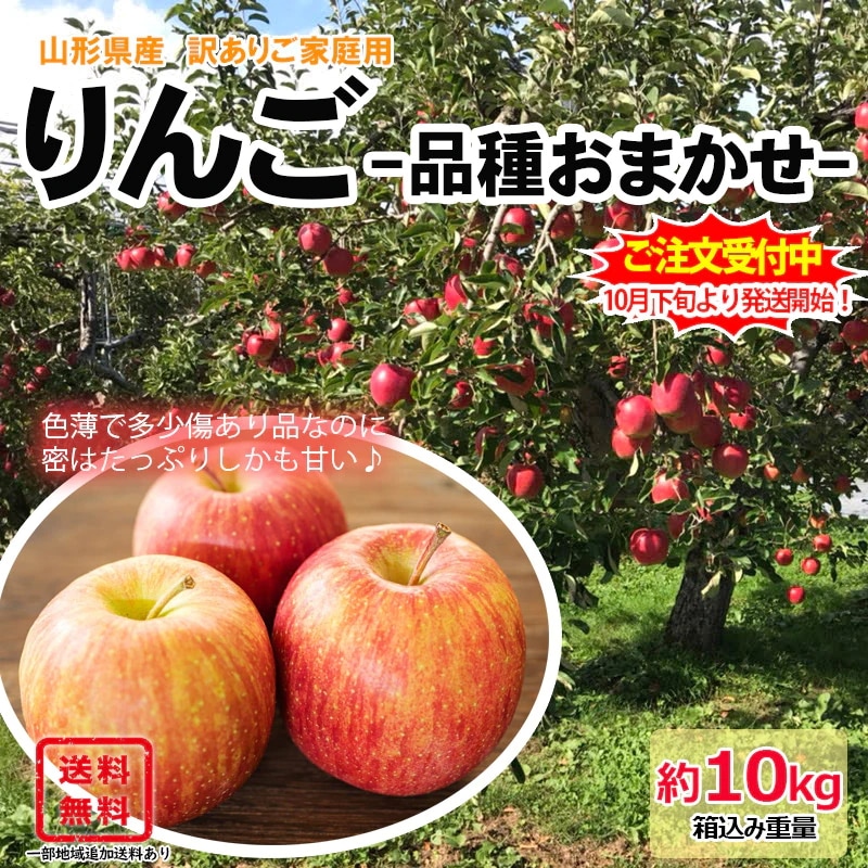 Qoo10] 山形県産 リンゴ 品種 玉数 サイズ お : 食品