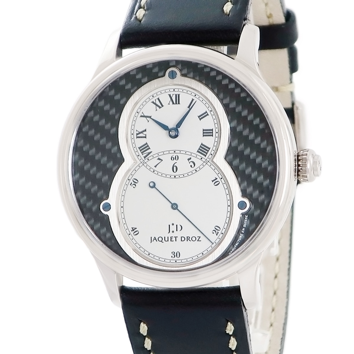 グラン セコンド J003034283 自動巻き メンズ OH済 K18WG無垢 限定 カーボン 3年保証