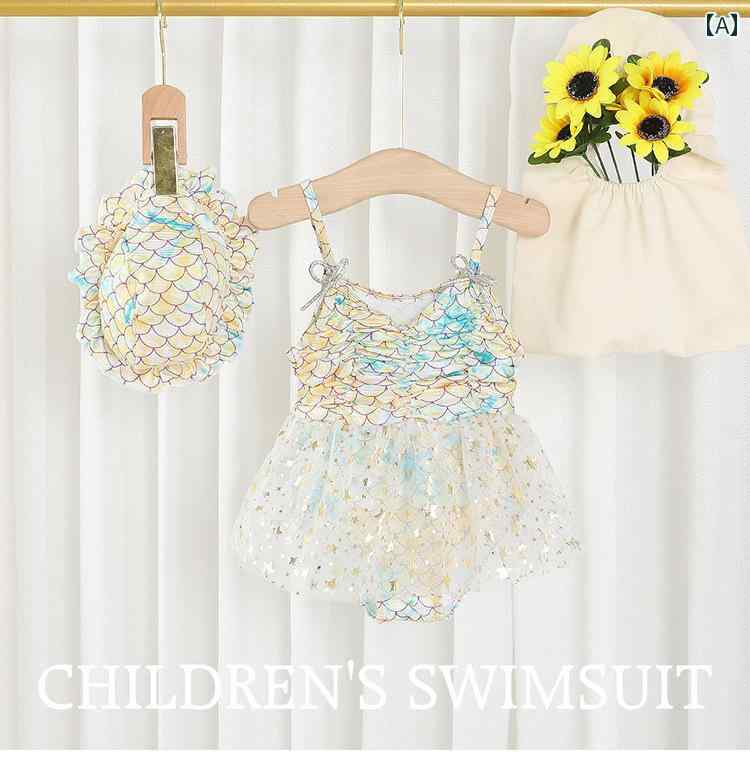 水着 ワンピース かわいい 女の子 マーメイド ビキニ スカート プリンセス サスペンダー プール 海水浴 ビーチ 幼児向け 小学生向け 夏 さわやかな
