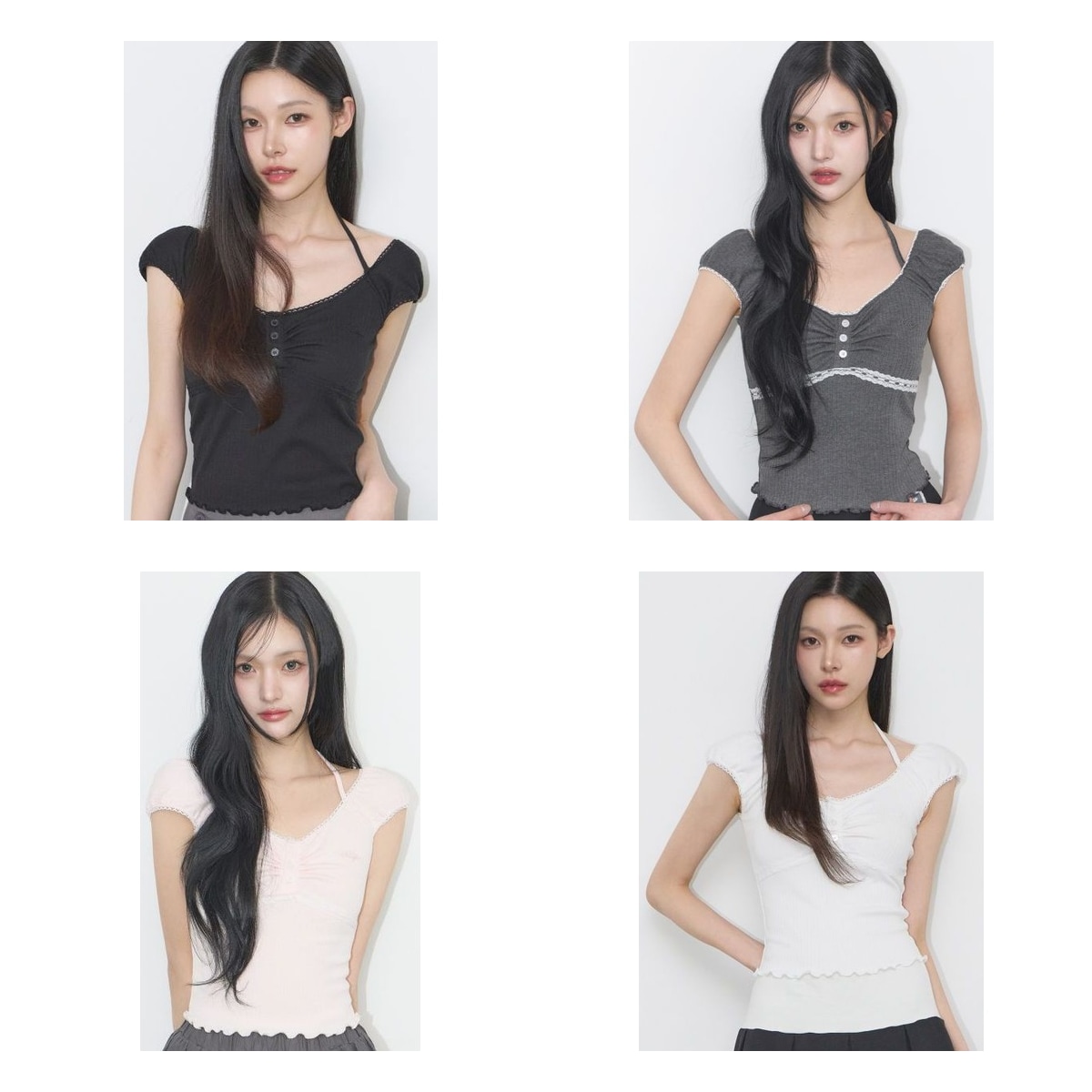 【ILLIGO】 BUTTON HALTER SLEEVELESS 4色 正規品