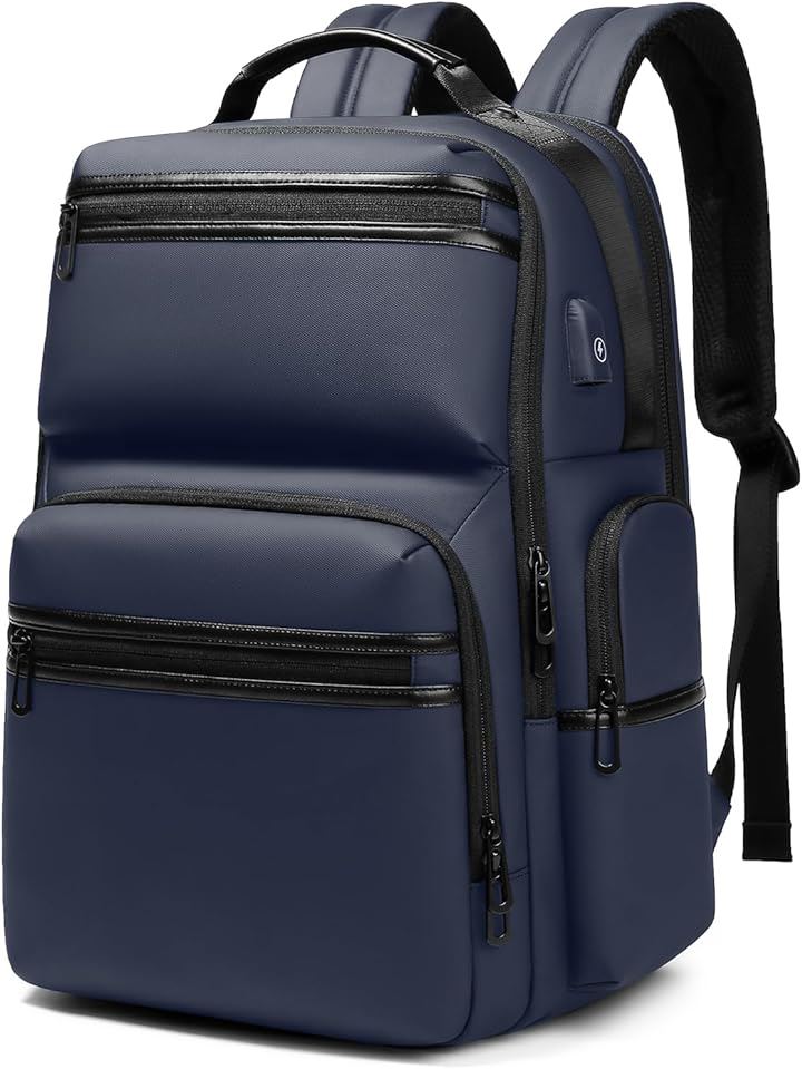 リュック ビジネスリュック メンズ リュックサック バックパック 防水 自立 USB充電ポート 盗難防止 撥水加工 15.6インチ PC ラップトップバック 30L( 2.ブルー)