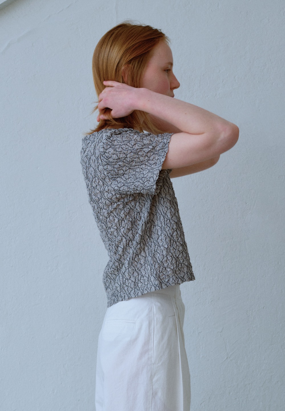 【POSZER】 STITCH T-SHIRT : GRAY