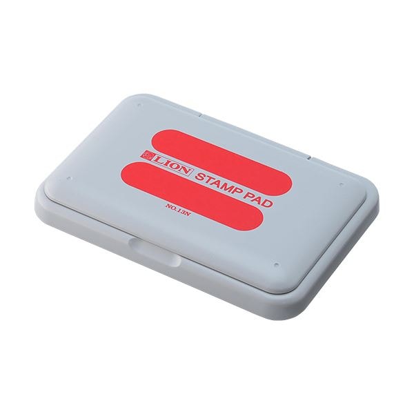 (まとめ) ライオン事務器 スタンプ台 水性染料54×93mm 赤 No.13N 1個 (×10セット) 8,742円