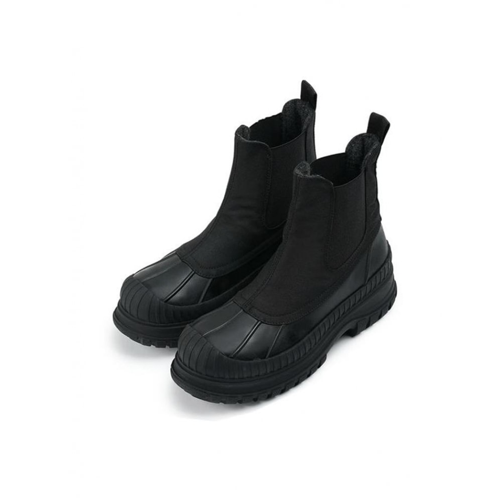 ガニレディースアウトドアチェルシーブーツブラック S2273-099
