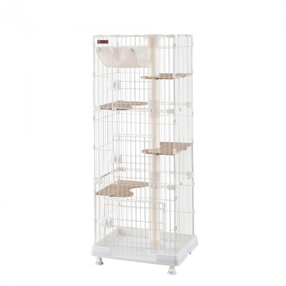【I】【代引不可】アイリスオーヤマ キャットランドケージ スリム PCLC-703 オフホワイト【北海道・沖縄・離島不可】猫用 キャスター付