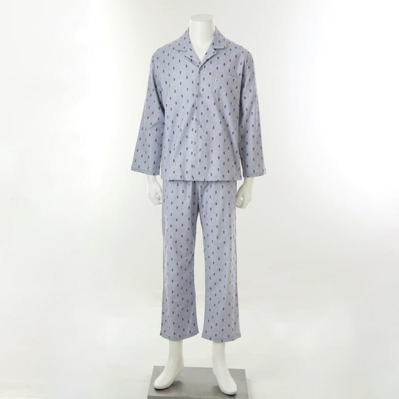 綿100％起毛ツイル生地 シンプルなプリント 男子パジャマ[WPAA503M]