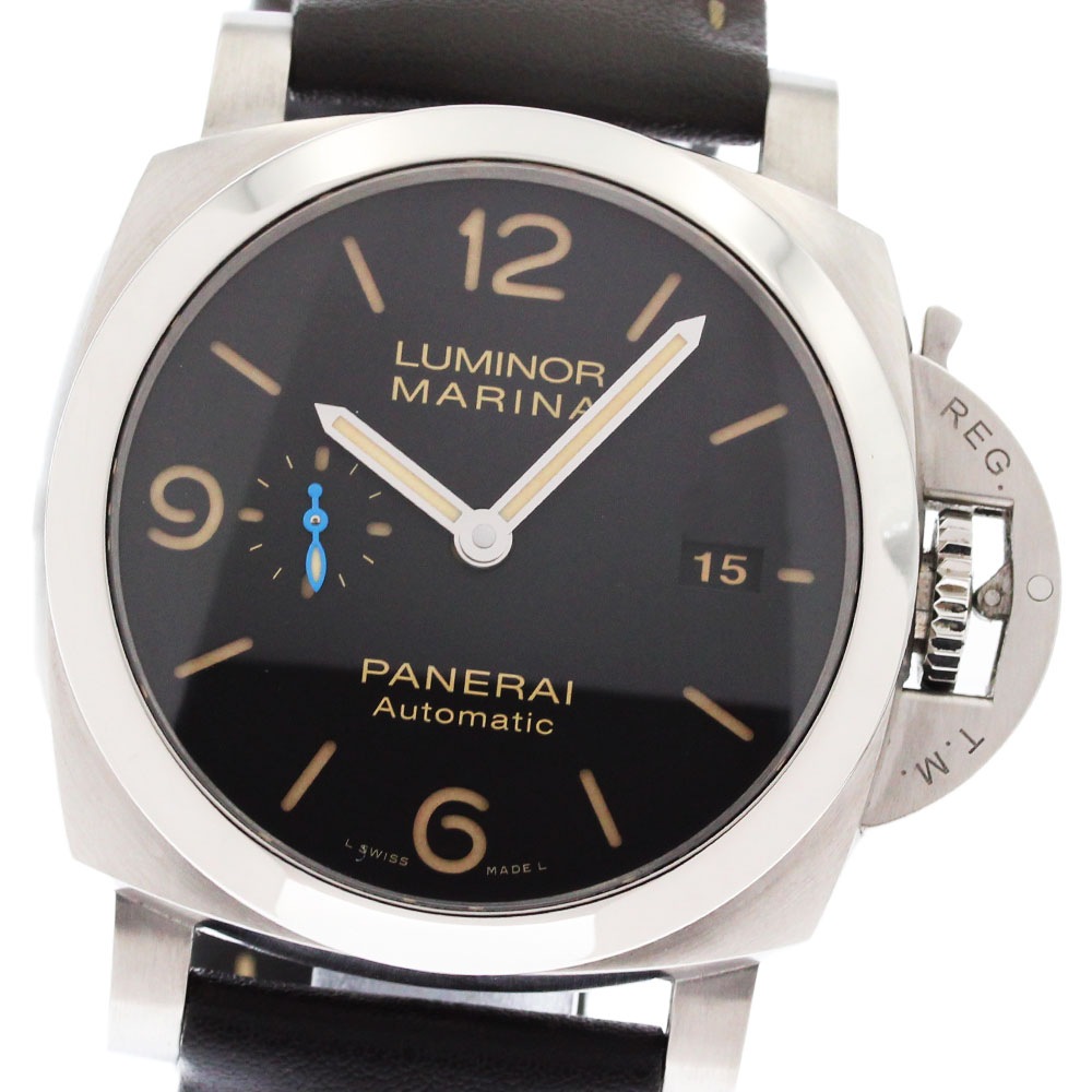 パネライ PANERAI PAM01312 ルミノール マリーナ 1950 3DAYS アッチャイオ デイト 自動巻き メンズ 良品 箱・保証書付き_882551【中古】