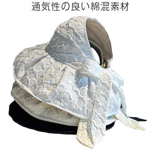 紫外線防止 折り畳み 帽子 紫外線防止 綿混 日よけ UV 帽子 小顔効果 つば広 56-58cm 春 夏 レディース