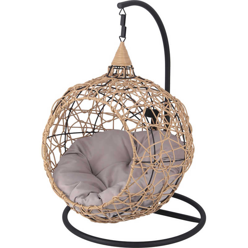 不二貿易　ペット用ハンギングチェア ラウンド NA ナチュラル