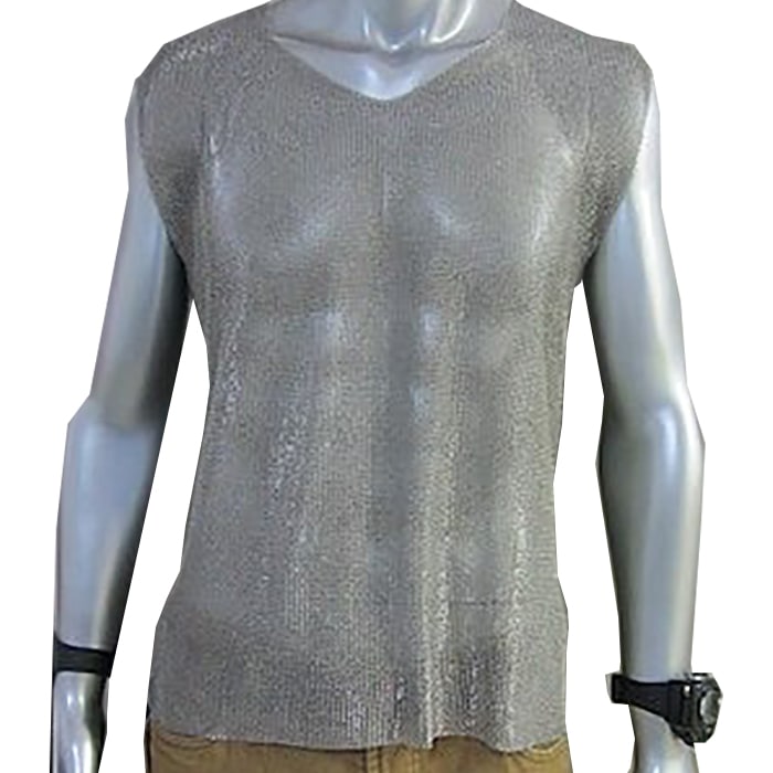鎖帷子 ステンレス メッシュシャツ S/M/L/XLサイズ 護身 用品 グッズ 護身用 用具 自己 防衛 防犯 セーフティー 保護 女性 男性 護身グッズ