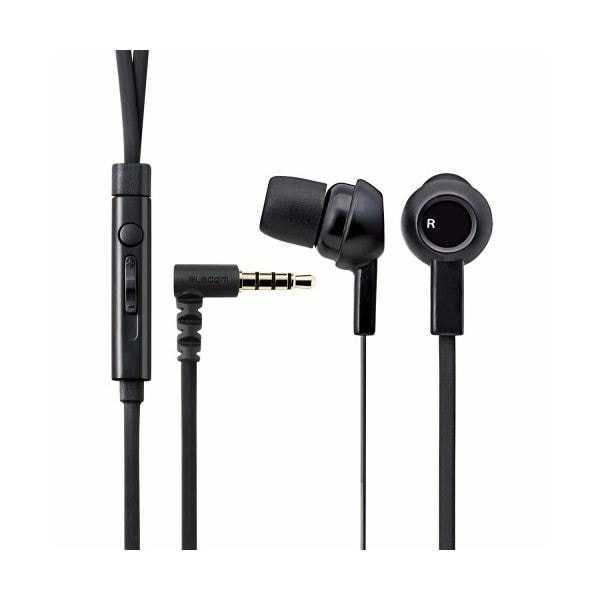 (まとめ)エレコム スマートフォン用ステレオヘッドホンマイク EHP-CS3520MBK(×3セット)