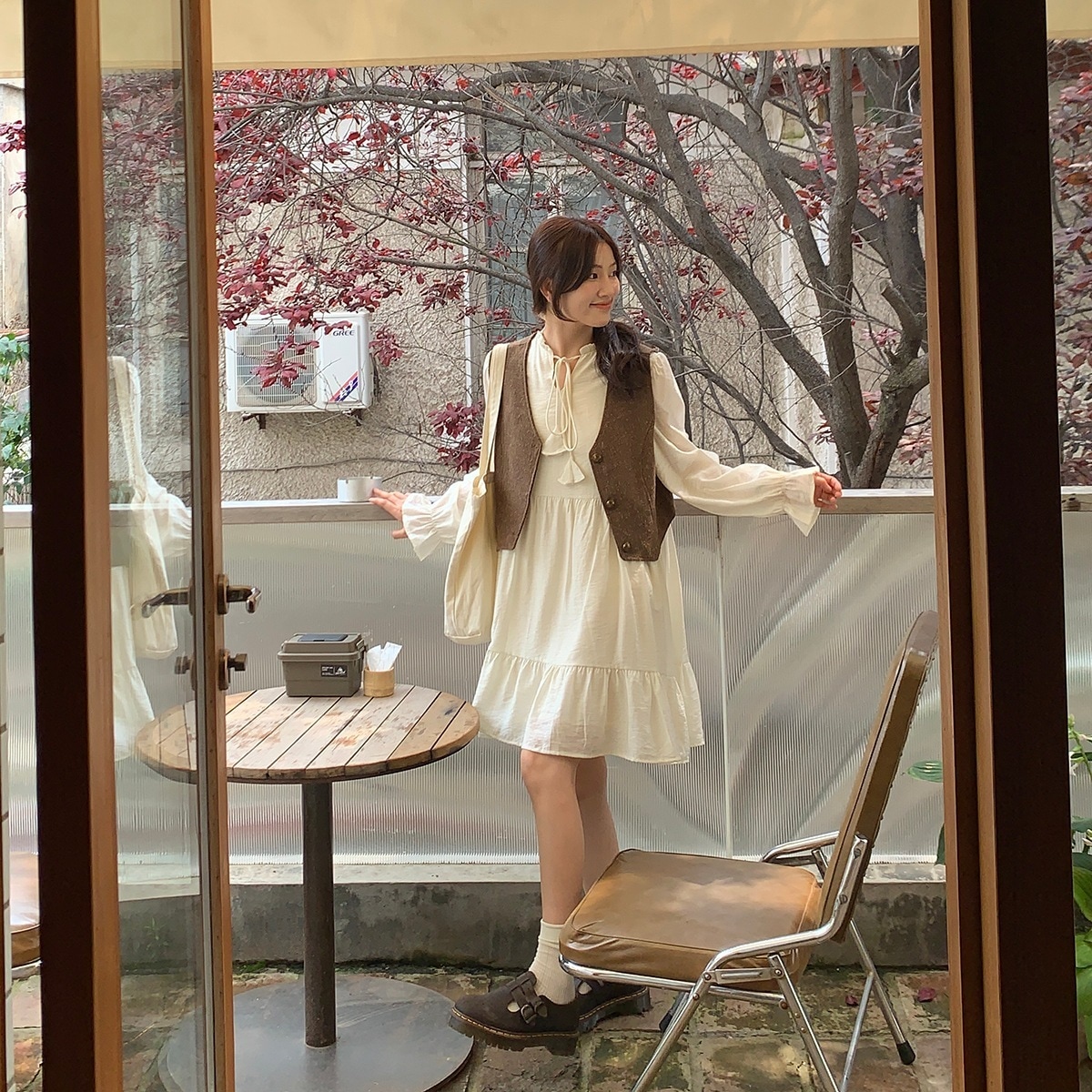 ベストベスト長袖ドレススーツ2024秋気質スリム2点セット