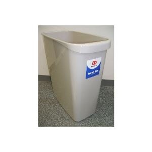 （まとめ）ジョインテックス 持ち手付きゴミ箱角型13L グレー N155J-G5 5個 (×3セット)