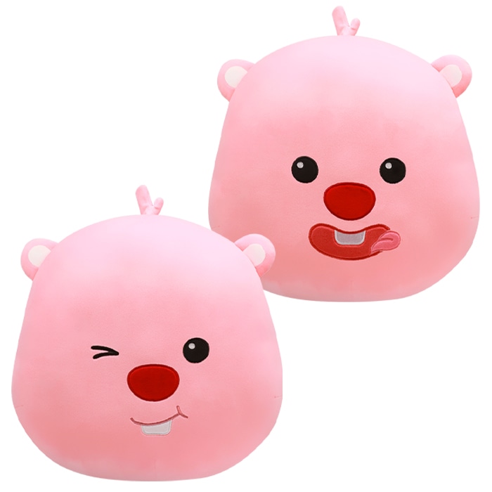 【正規品】フェイスクッション 2種 ジャンマンルピー ZANMANG LOOPY クッション 35cm かわいい 腰 背中 韓国 大人気 アニメ ポロロ ポンポンポロロ キャラクター 座布団 オフィス