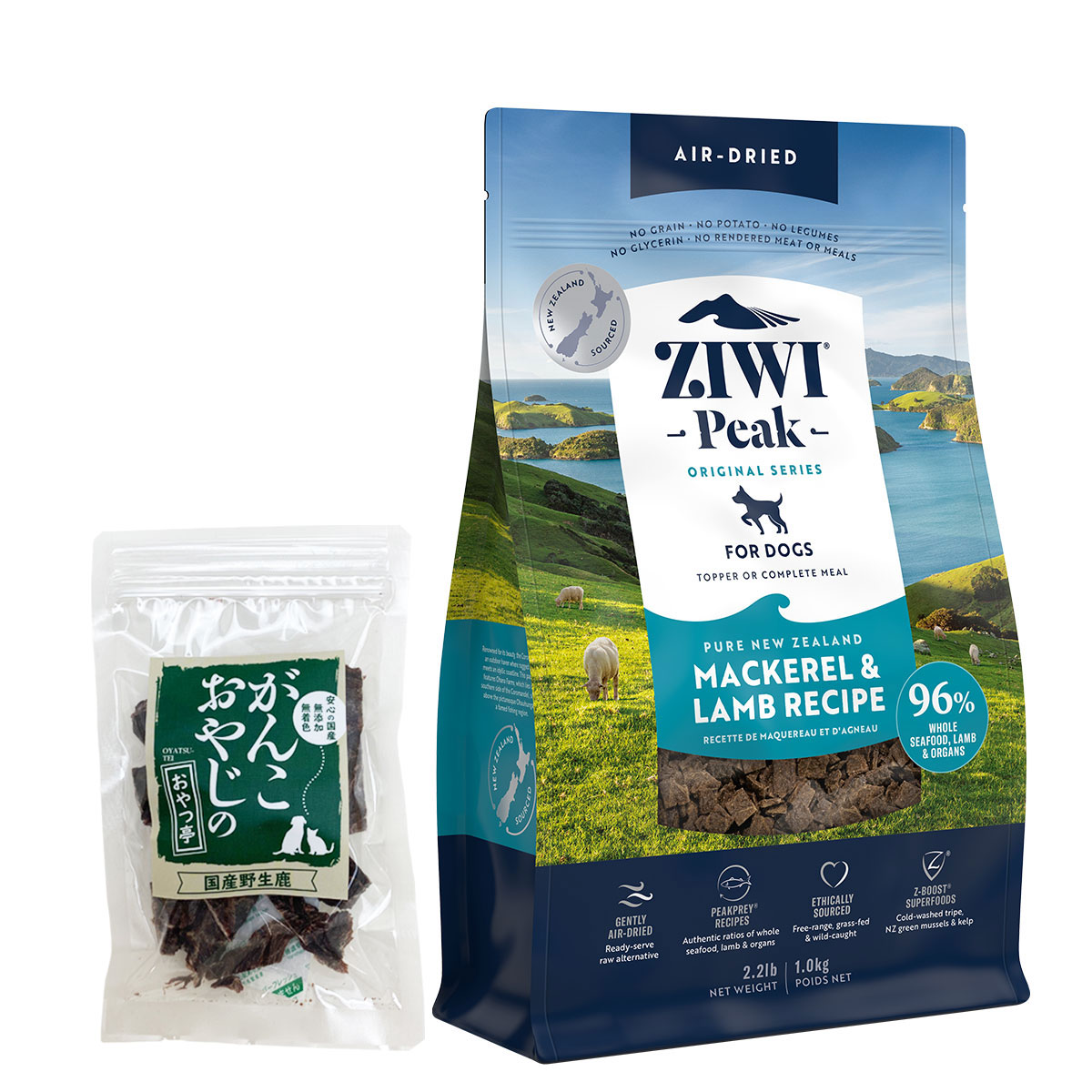 エアドライ ドッグフード マッカロー＆ラム 1kg 【国産鹿肉ジャーキー20g】