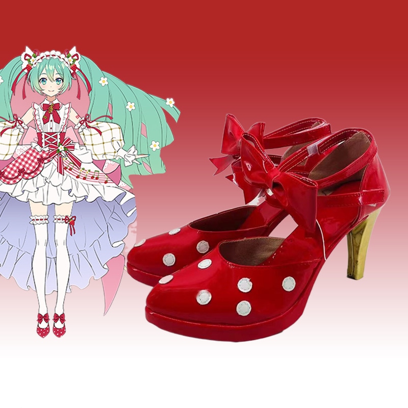初音ミク 15周年記念 ストロベリースカート Miku 初音ミクコスシューズ 2dアニメーションショー