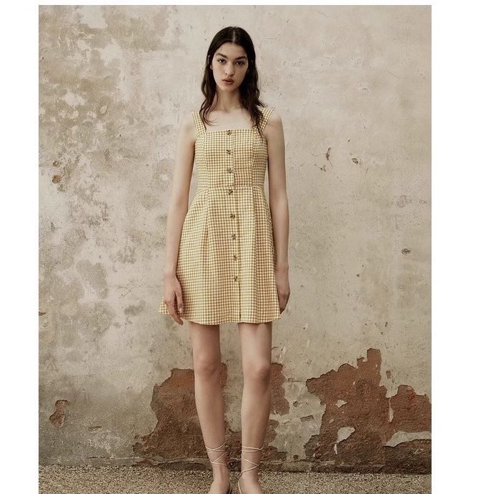 夏 婦人服 甘い スタイル ノースリーブ トレジャー ドレス 個性的 ワンピース ミニ ミニ丈 ショート ショート丈 袖なし ノースリーブ スクエアネック 襟なし 大人可愛い シンプル カジュアル