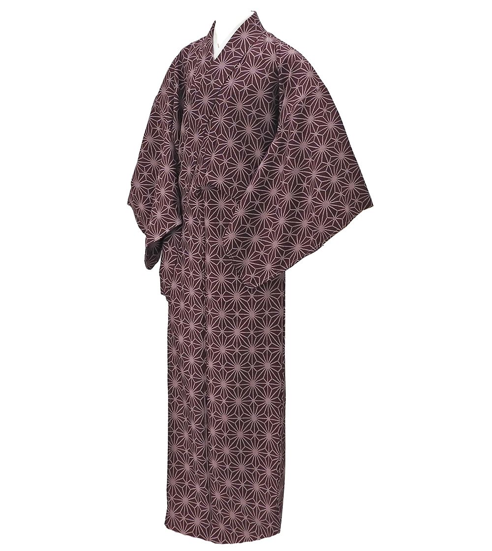 洗える着物 小紋 Ｌ寸ポリエステル 着物 新品 カジュアル レディース p1653