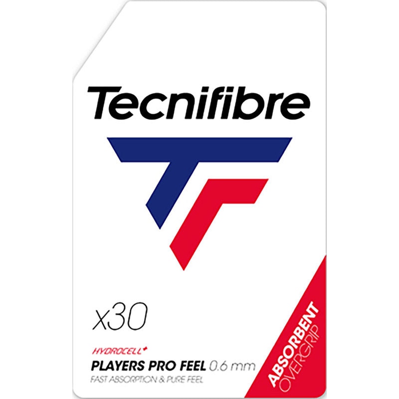 Tecnifibre テクニファイバー PLAYERS PRO FEEL 30本入り ホワイト テニス ラケット雑品 52plapro30