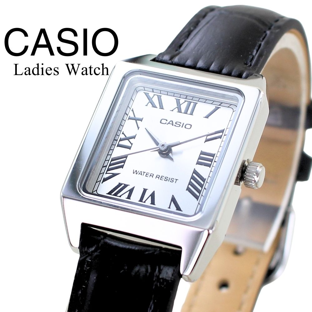 日本未発売 カシオ アナログ 腕時計 手表 レディース シンプル 黒 革ベルト 本革 ビジネス 受験 試験 仕事用 時計 誕生日プレゼント 大学生 彼女 妻 女友達 姪っ子 成人式 結婚式 記念日 ギ
