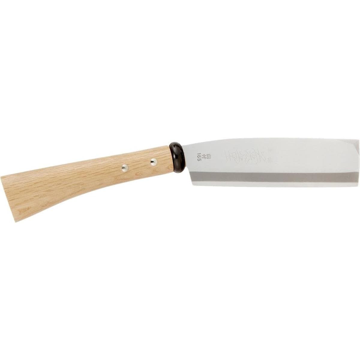 高儀 菊堂 鋼付サヤ入り ナタ 両刃 165mm なた 竹割 薪割 鉈 TAKAGI 日本製