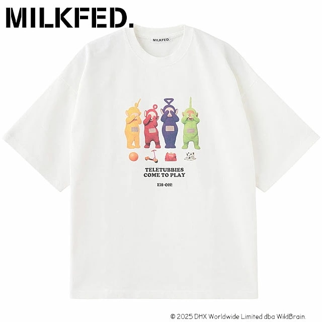 メール便 テレタビーズ ショートスリーブTシャツ [103253011009] MILKFED. × TELETUBBIES レディース トップス 半袖 カットソー BBC WHITE 正規取扱店