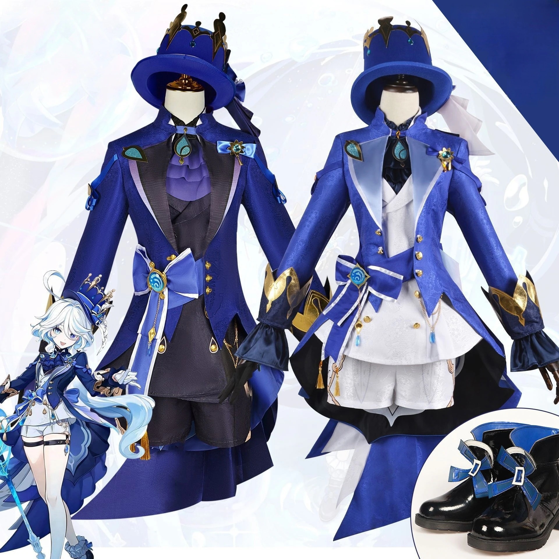 芙宁娜·德·枫丹 セットアップ Genshin コスプレ Fontaine de Furina 原神 フリーナ・ドゥ・フォンテーヌイベント用品 変装 仮装