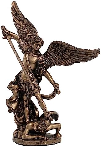 Veronese Design 10cm - Archangel St. Michael Slaying Demon Statue Figurine