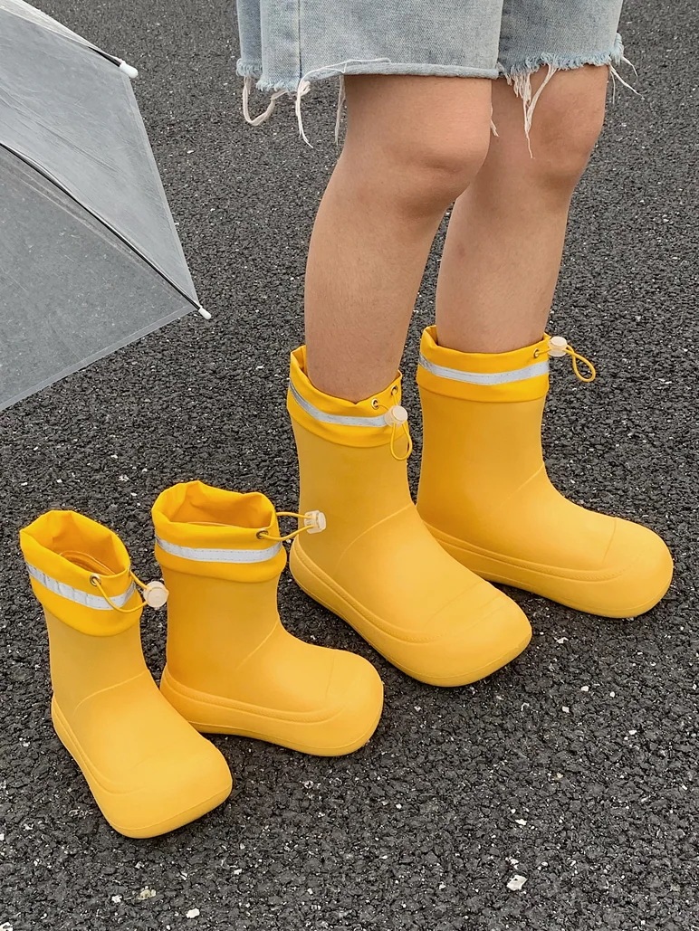 【雨季に新品が来た】レインシューズ 子供雨靴 防水巾着子供レインブーツ四季ユニバーサル親子男の子女の子レインシューズ