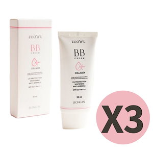 1+1+1 [JEONG IN] JUWOL ナチュラル コラーゲン デイリー BBクリーム 50ml*3個 SPF50+PA++++（3重機能性）