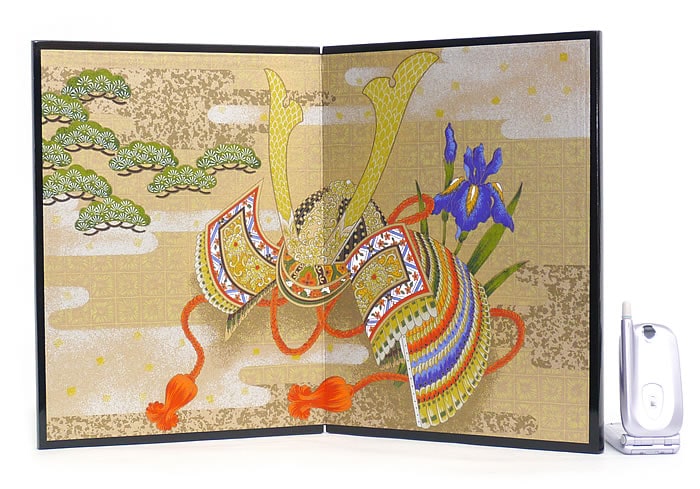 【送料無料】【L062】日本絵屏風　兜絵【新作】【秀光】【限定品】【smtb-u】