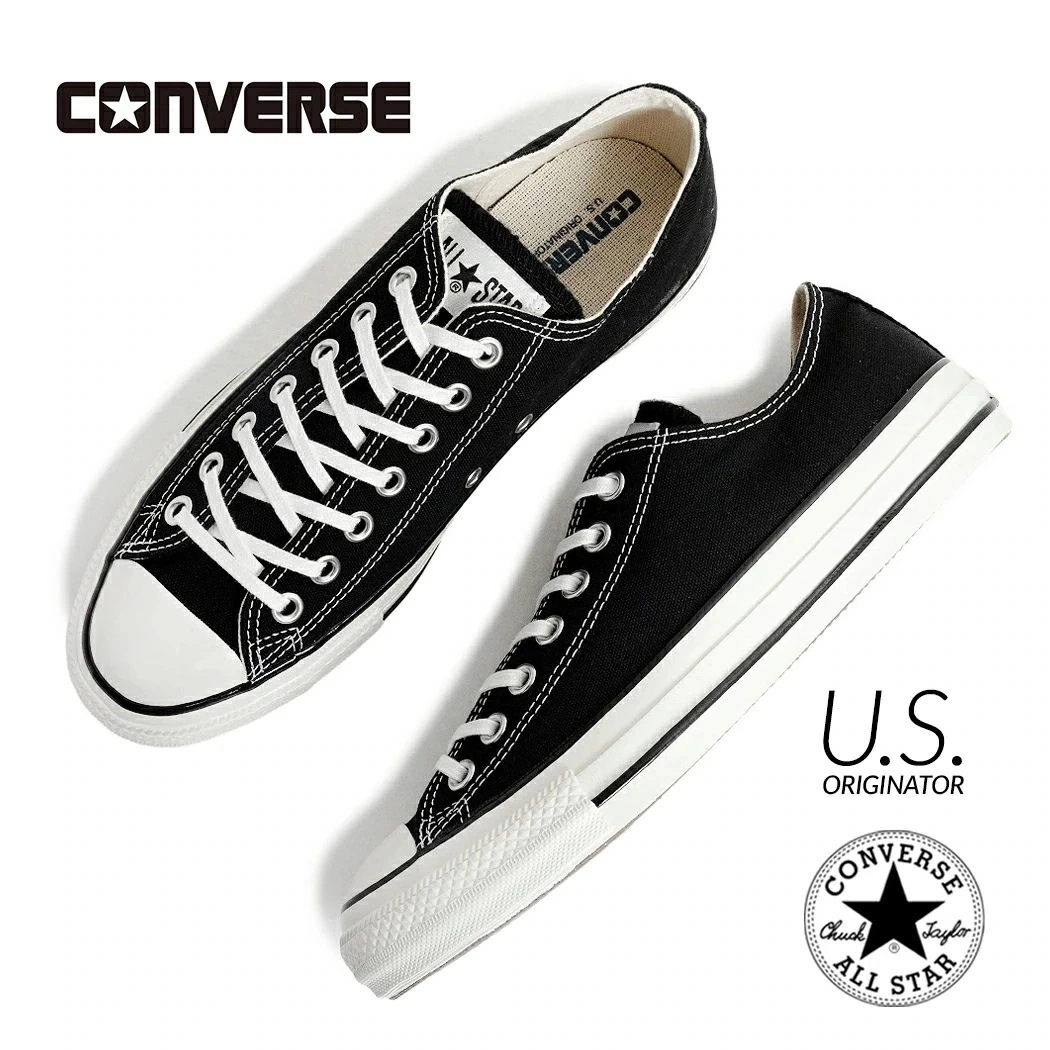 CONVERSE ALL STAR US OX "BLACK" コンバース オールスター スニーカー ( CT70 黒 ブラック メンズ レディース ウィメンズ 31308201 )