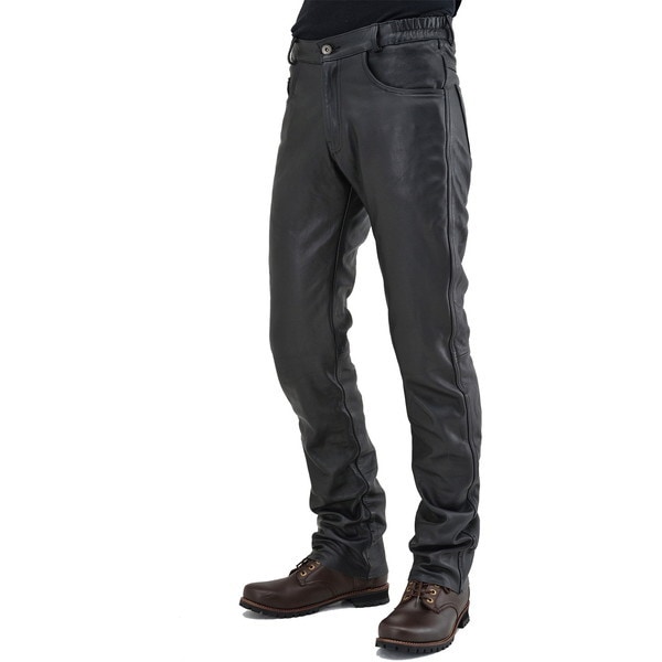 D17823 レザー パンツ DL-005 36インチ(メンズ) ブラック
