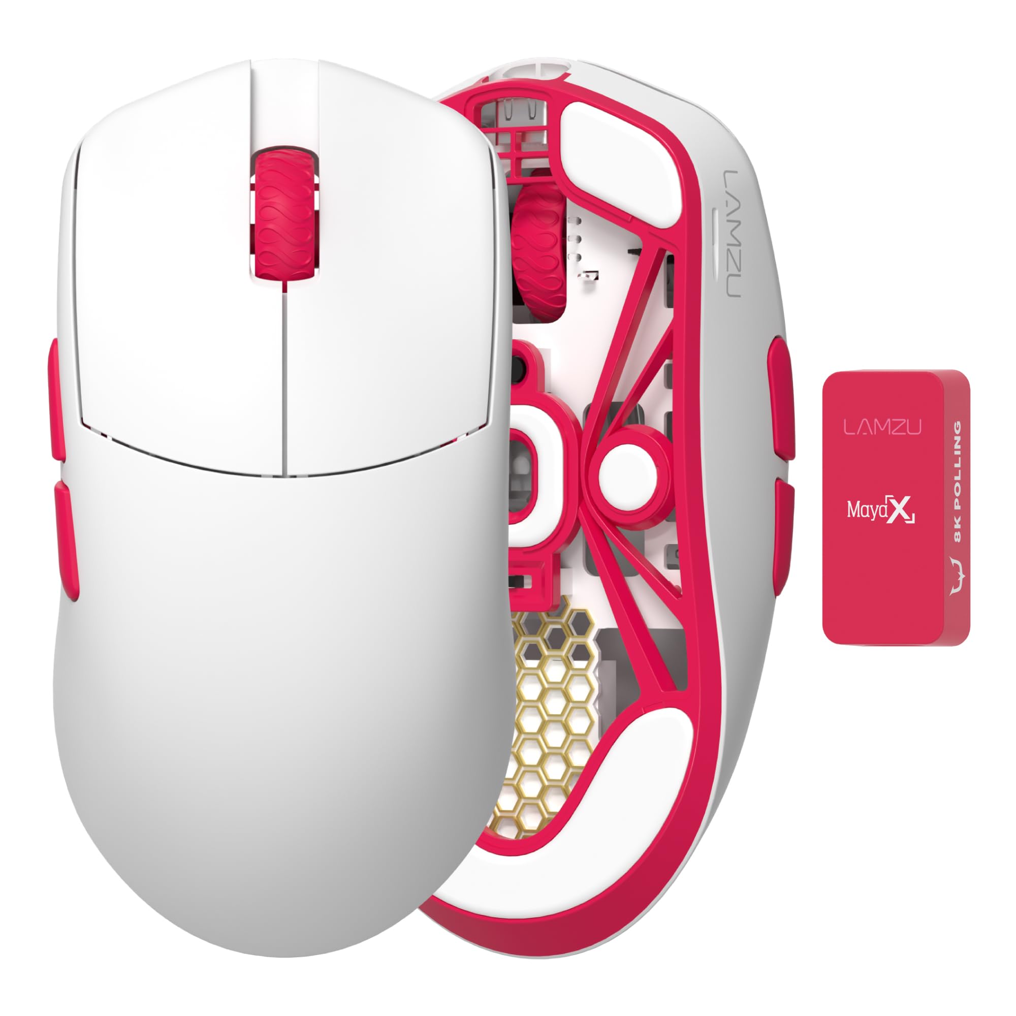 LAMZU MAYA X REJECTモデル【8Kドングル入り】 ゲーミングマウス 無線 軽量 47g type-C 充電 ワイヤレス リジェクト×ラムズ REJECT SPECIAL EDITION