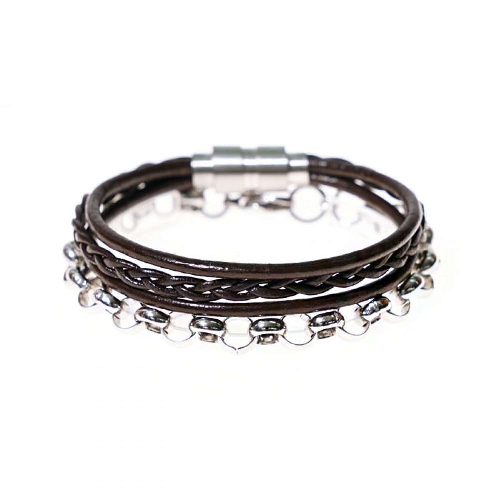 JOBANS クラシックコイルレザーミルク 408BR サージ 8BL498 ブレスレットセット (C1901-SE116BR)