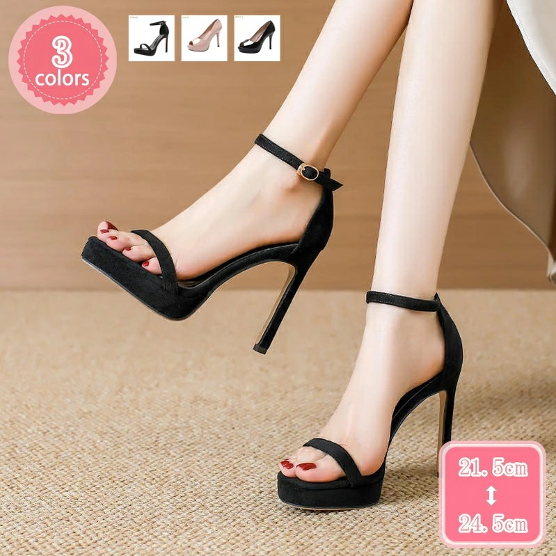 1000円OFFクーポン キャバ サンダル 厚底 ハイヒール 11cmヒール エナメル レディース 歩きやすい 小さいサイズ 美脚パンプス キャバ嬢 豪華 ラインストーン チャーム ストラップ 脱げな 12,888円