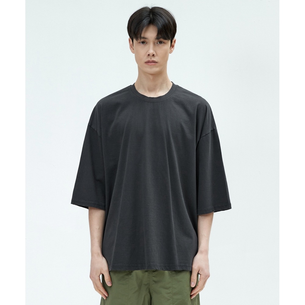 MINIMALPROJECT 7部オーバーフィット半袖Tシャツ MST142 [DARK GRAY]