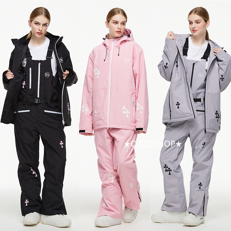 スノーボードウェア 2024 2025 上下セット メンズ レディース つなぎ パンツ ズボン ジャケット アウター ウィンタースポーツセットアップ スキーウェア スノボウェア スノー 韓国風 防水