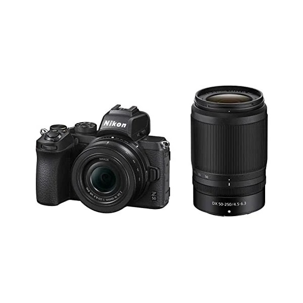 【中古】ニコン Nikon ミラーレス一眼カメラ Z50 ダブルズームキット NIKKOR Z DX 16-50mm+NIKKOR Z DX 50-250mm付属 Z50WZ ブラック
