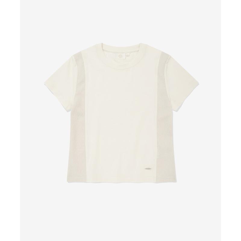 ウーマン スリムフィット パネル Tシャツ クリーム CO2602ST91 CM