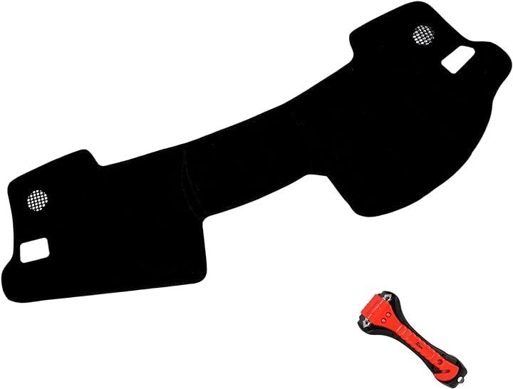 ダッシュボードマット スバル レヴォーグ 合皮 ノンスリップ 2014-2019 緊急脱出用ハンマー付( ブラック)