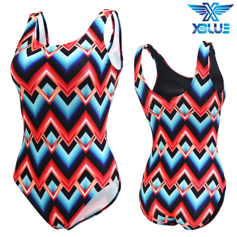 レディースアクアワンピース水着 女性 水泳 耐塩素性 ハイアクティブ 水着 XBL-0021-24