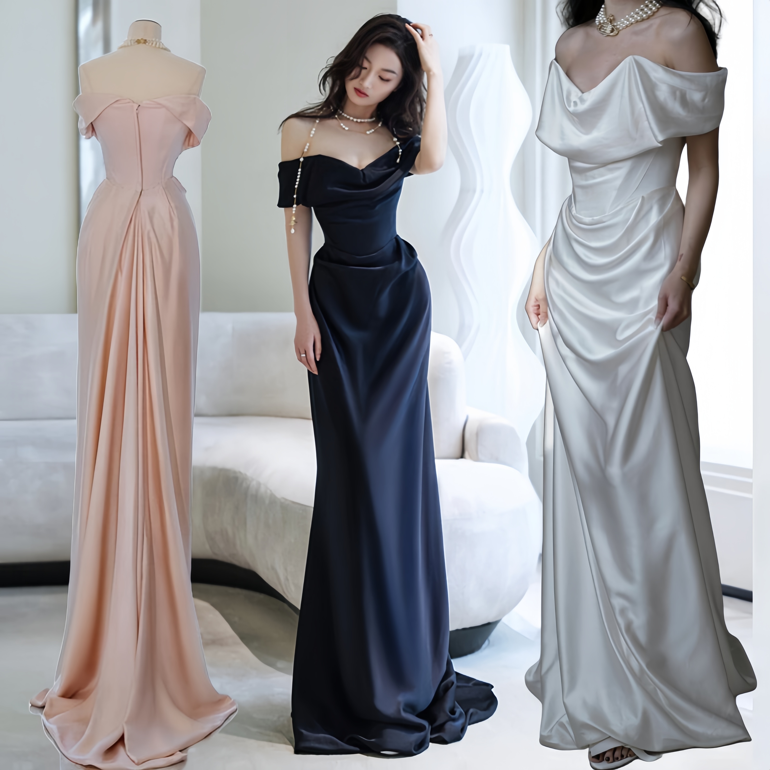 カラードレス ウェディングドレス パーティードレス ロングドレス フォトウエディング 大きいサイズ 袖なし 前撮り 二次会 花嫁 披露宴 結婚式 海外挙式 お呼ばれ