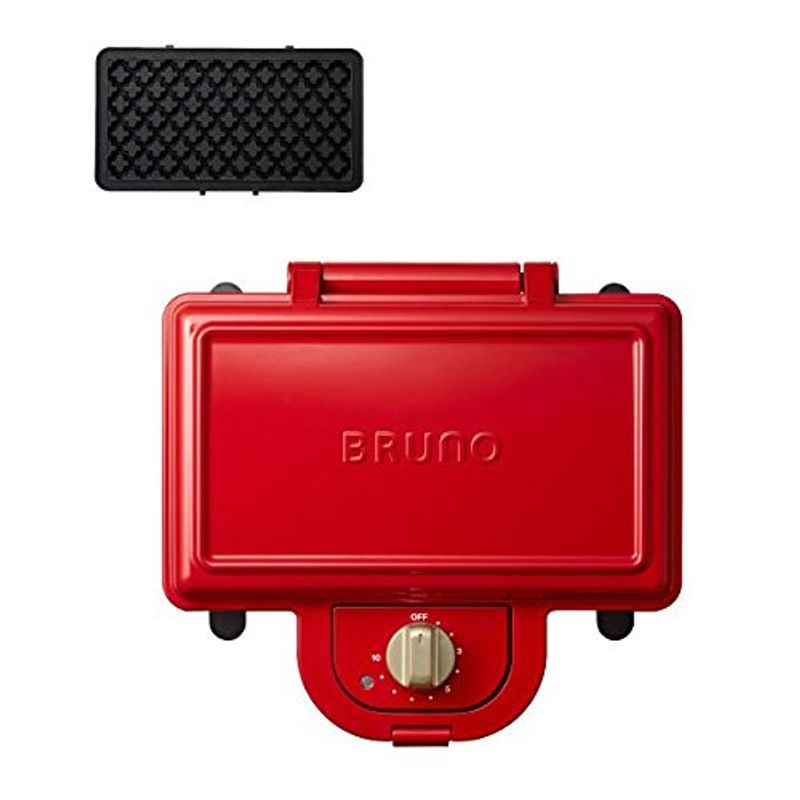 BRUNO ホットサンドメーカーダブル レッド BOE044-RD RED